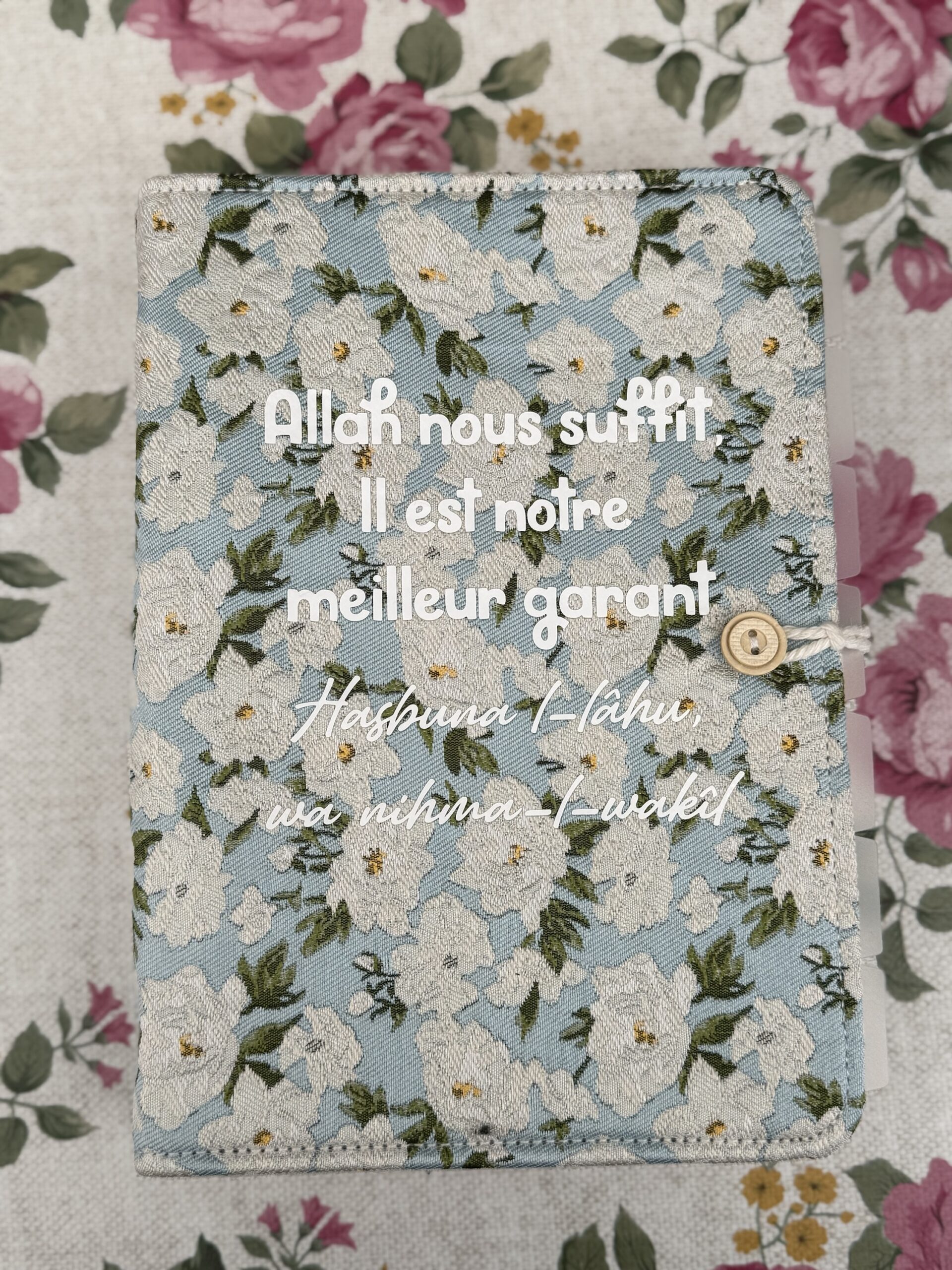 Carnet à anneau en tissu