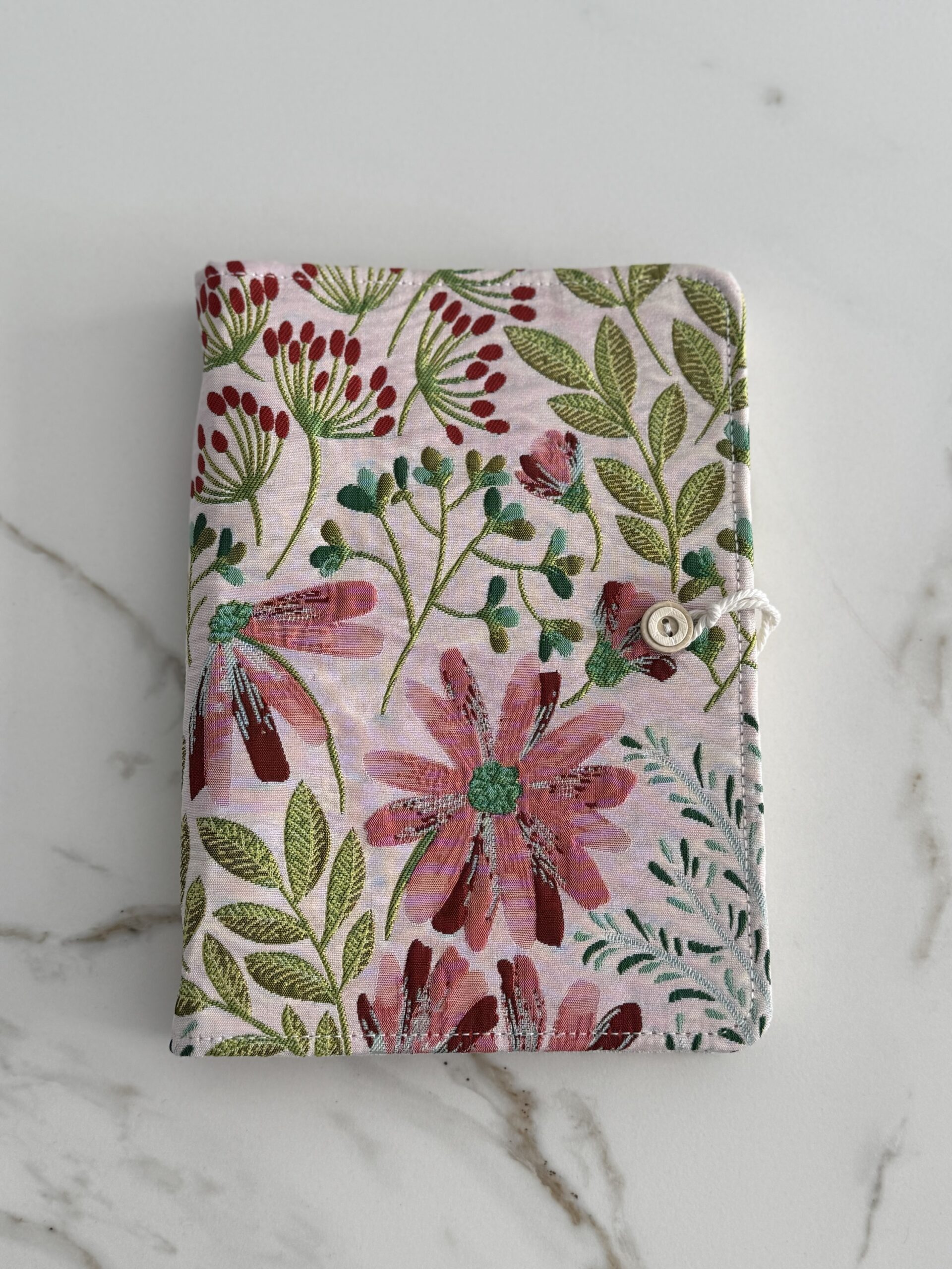 Carnet à anneau en tissu