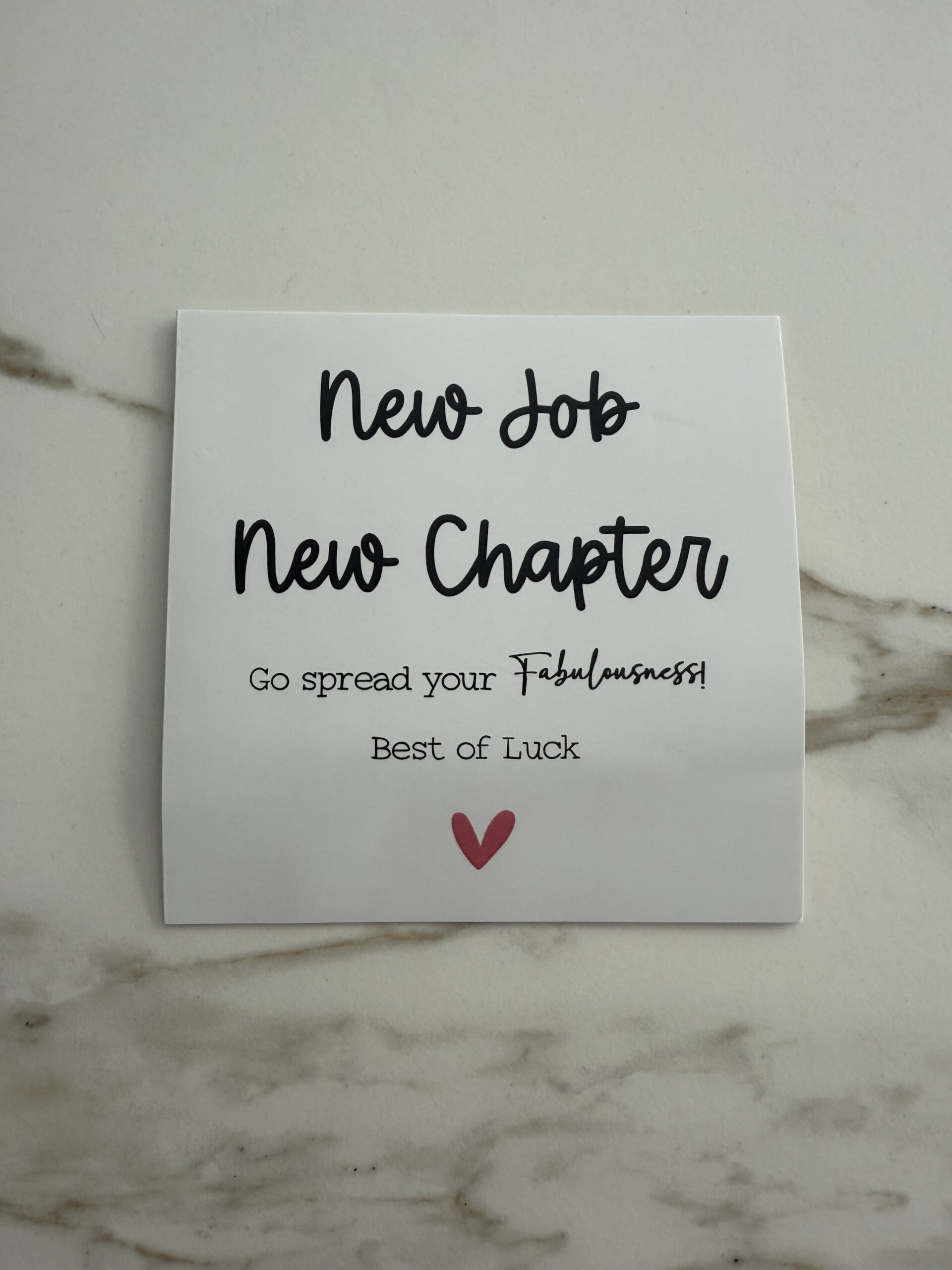 Carte de vœux: New job